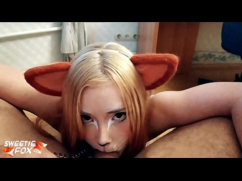 ❤️ Kitsune inomedza mboro uye nekukandira mumuromo make ❤❌  ☑